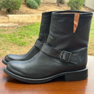 Steve Madden Flankk Moto Black Leather Boots